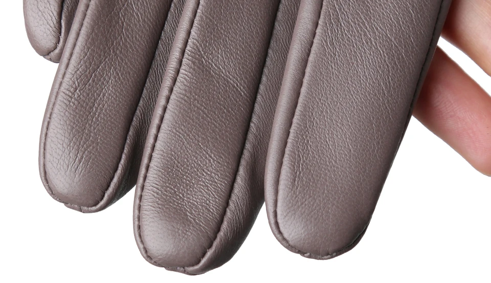 Gants en peau de mouton pour femmes, hiver chaud plus velours court mince écran tactile couleur de conduite gants en cuir pour femmes bonne qualité-2226