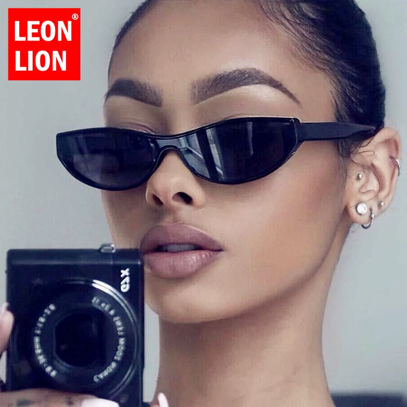 

LeonLion 2023 Cateye Sunglasses Women Luxury Designer Eyewear Women/Men Rectangular Glasses Women Cat Eye Gafas De Sol Hombre