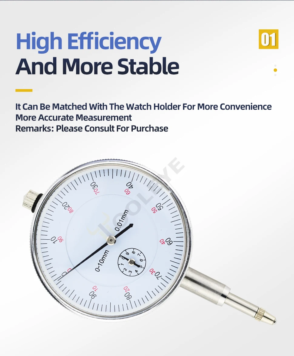 Description Picture 5 of item0-10mm Dial Indicator Precision Hour Type Indicator Meter Dial Bore Gauge Indicators Micrometer Measurement Tools Comparator