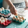 6 Grids Egg Holder Ceramic Anti-Slip Egg Box Refrigerator Shockproof Egg Tray Holder Storage Box Home Storage Organization 3