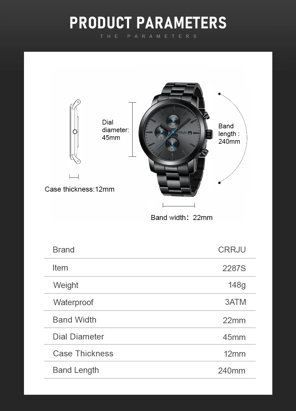 Watch Men Stainless Steel