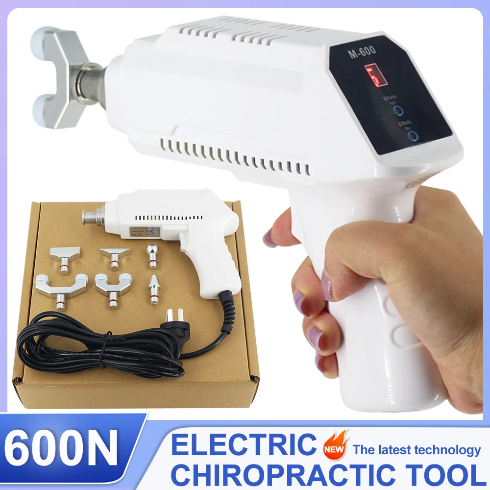 

600N Portable Spinal Adjustable Instrument Electric Correction Gun Impulse Spine Cervical Massager Chiropractic Adjusting Tools