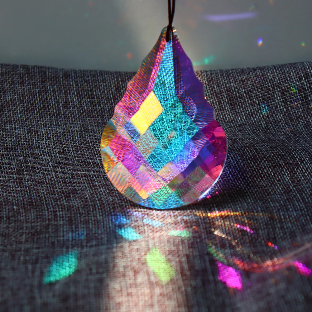 Hanging Crystals Prism Sun Catchers Rainbow Maker Chandelier Crystal Pendant Drops DIY Ornament Craft Home Wedding Decor
