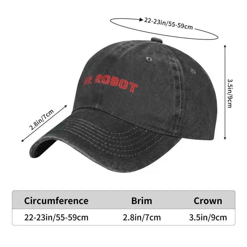 Punk Unisex Cotton Mr Robot Logo Baseball Cap Adult FSociety Hacker Adjustable Dad Hat Women Men Sun Protection 5