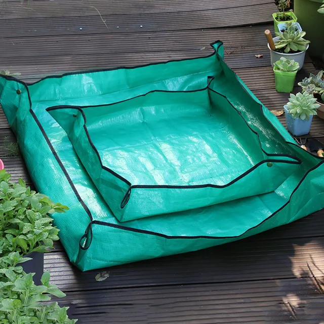 100 Cm -Es Ültetési Szőnyeg Újrafelhasználható Párnanövény -Ismétlődő Szőnyeg, Kerti Készletek Virág Edénytranszplantáló Szőnyegek Hordozható Kertészeti Párnák - Image 2