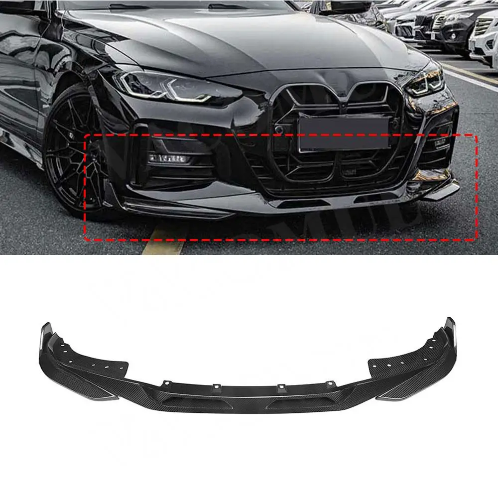 

For BMW 4 Series G22 G23 Coupe 2021 + Three-stage Front Chin Spoiler Splitters Spoiler Car Accessories Dry Carbon Fiber FRP