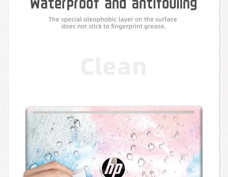 autocollant pour ordinateur portable hp pvc skin case decorate