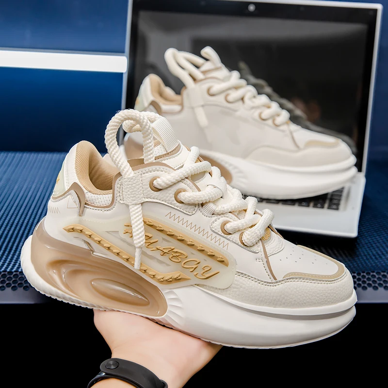 

2024 Spring New Harajuku Niche Casual Sports Dad Shoes for Men Versatile Fashion Trend British Style Board Shoes