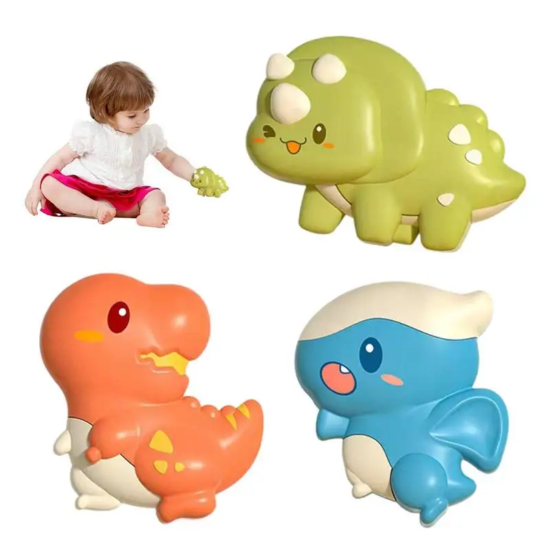 

Suction Cup Bath Toys 3 Pcs Cute Dinosaur Suction Cup Baby Toy Window Wall Suction Toys Spinning Top Toy Animal Spin Sucker Baby