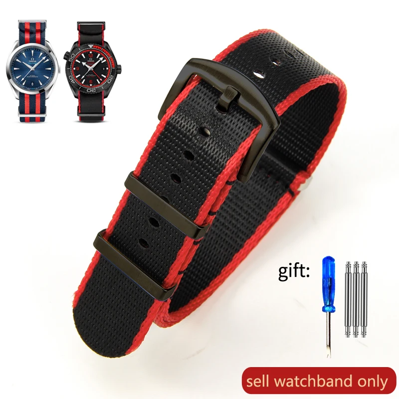 Breathable Soft Nylon Watchband - 20/22mm Male Watch Strap