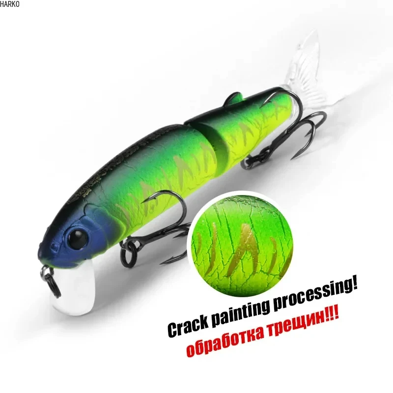 

BEARKING New Wobbler Magallon 11.3cm 13.7g Hard Minnow Bait Artificial Bait Swim Bait with Spare Tail Fishing Lure with 2 Hooks