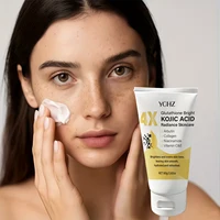 Crème pour le visage à l'acide kojique, unifie le teint, élimine les taches brunes et la terneur - Non grasse, convient aux hommes et aux femmes - Crème éclaircissante et hydratante, pour une utilisation de jour et de 2