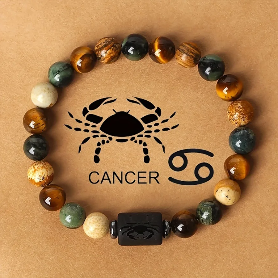 12 Zodiac Bracelets Natural Stone Cancer Virgo Leo Libra Bracelet Couples Bracelets Jewelry charm bracelet pulsera hombre 4 12 Zodiac Bracelets Natural Stone Cancer Virgo Leo Libra Bracelet Couples Bracelets Jewelry charm bracelet pulsera hombre 4