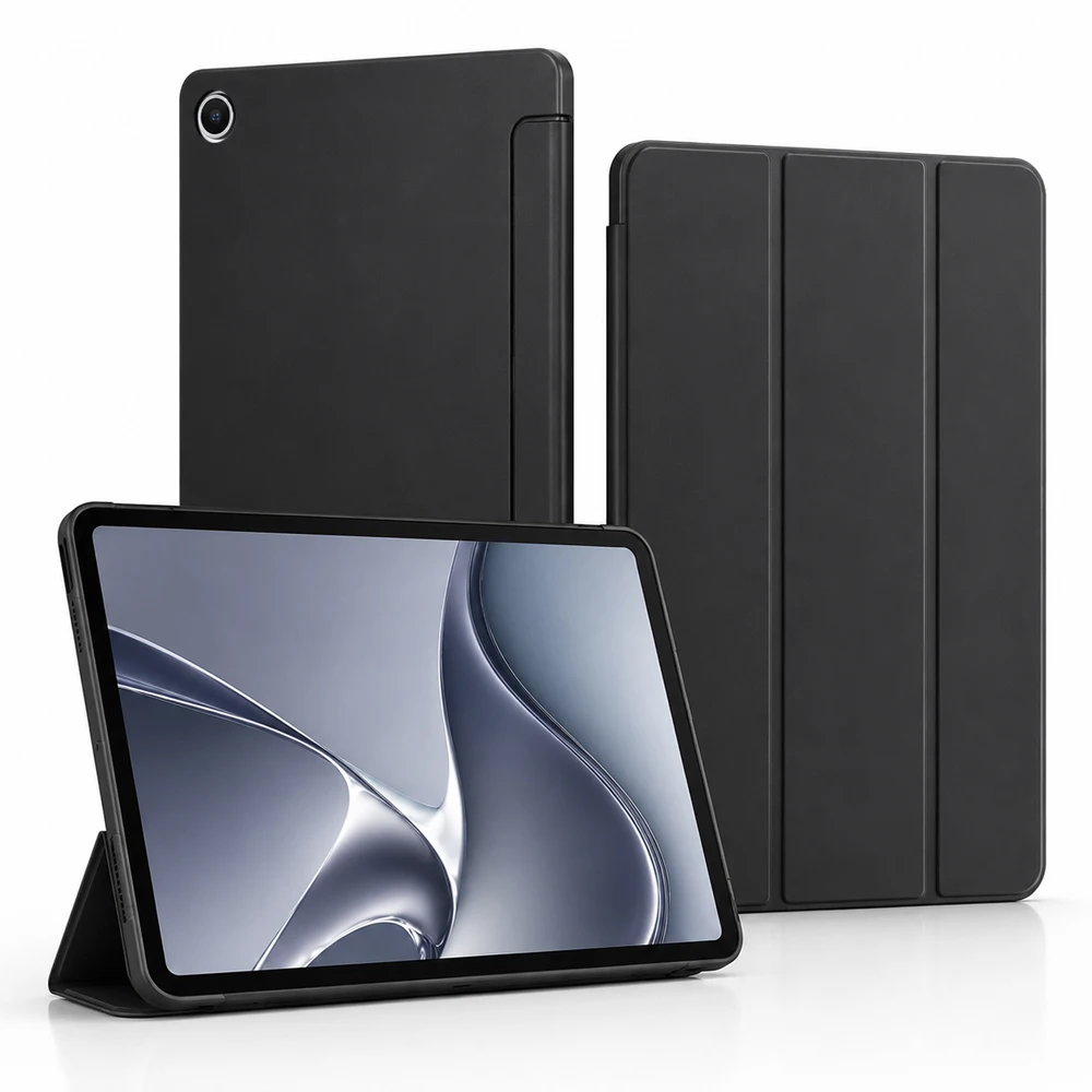 Slim TriFold Stand TPU Soft Back Cover