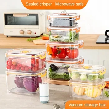 Scatola sottovuoto per la conservazione degli alimenti, contenitore sigillato per frigorifero, contenitore per alimenti trasparente per microonde, organizer da cucina Bento 1