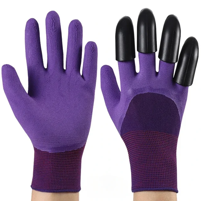 1-10Pairs Gardening Gloves with Claws  Latex Work Gloves Waterproof Anti Slip Durable Planting Digging Outdoor Work Gloves 6
