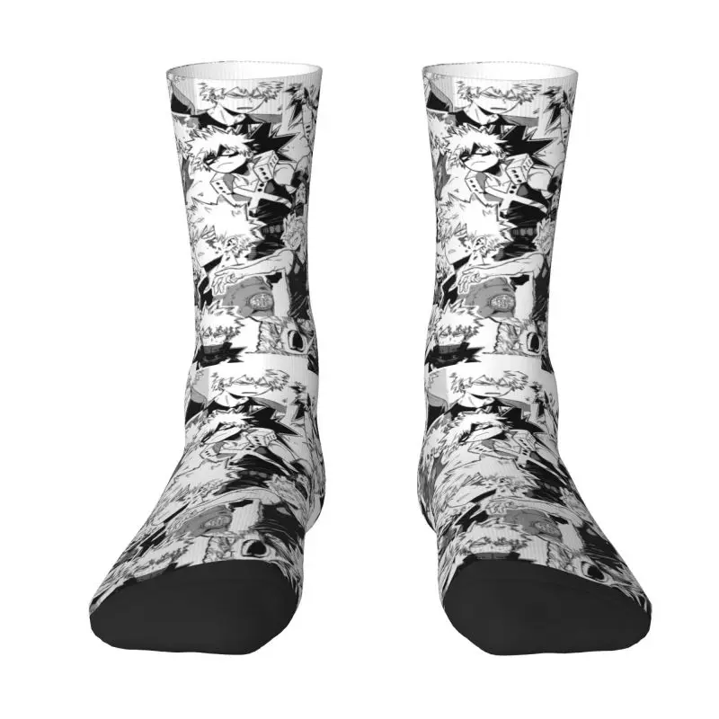 

Katsuki Bakugo Anime Dress Socks Men Women Warm Funny Novelty Manga Boku No Hero Academia Crew Socks