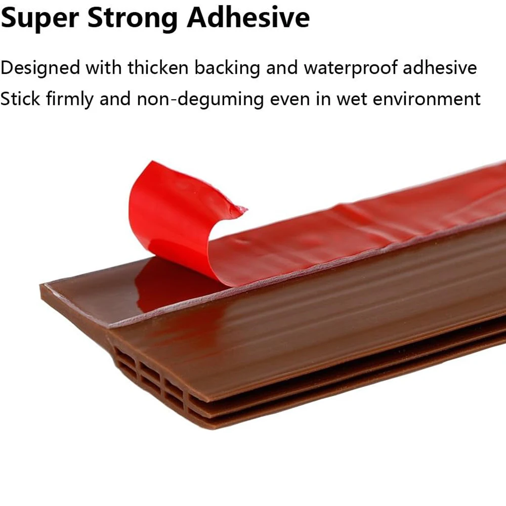 1-4pcs Door Dust Stopper Seal Strip 1m TPE Self-adhesive Door Under Gap Weather Strip Acoustic Foam 5 Colors Anti Draft Tape