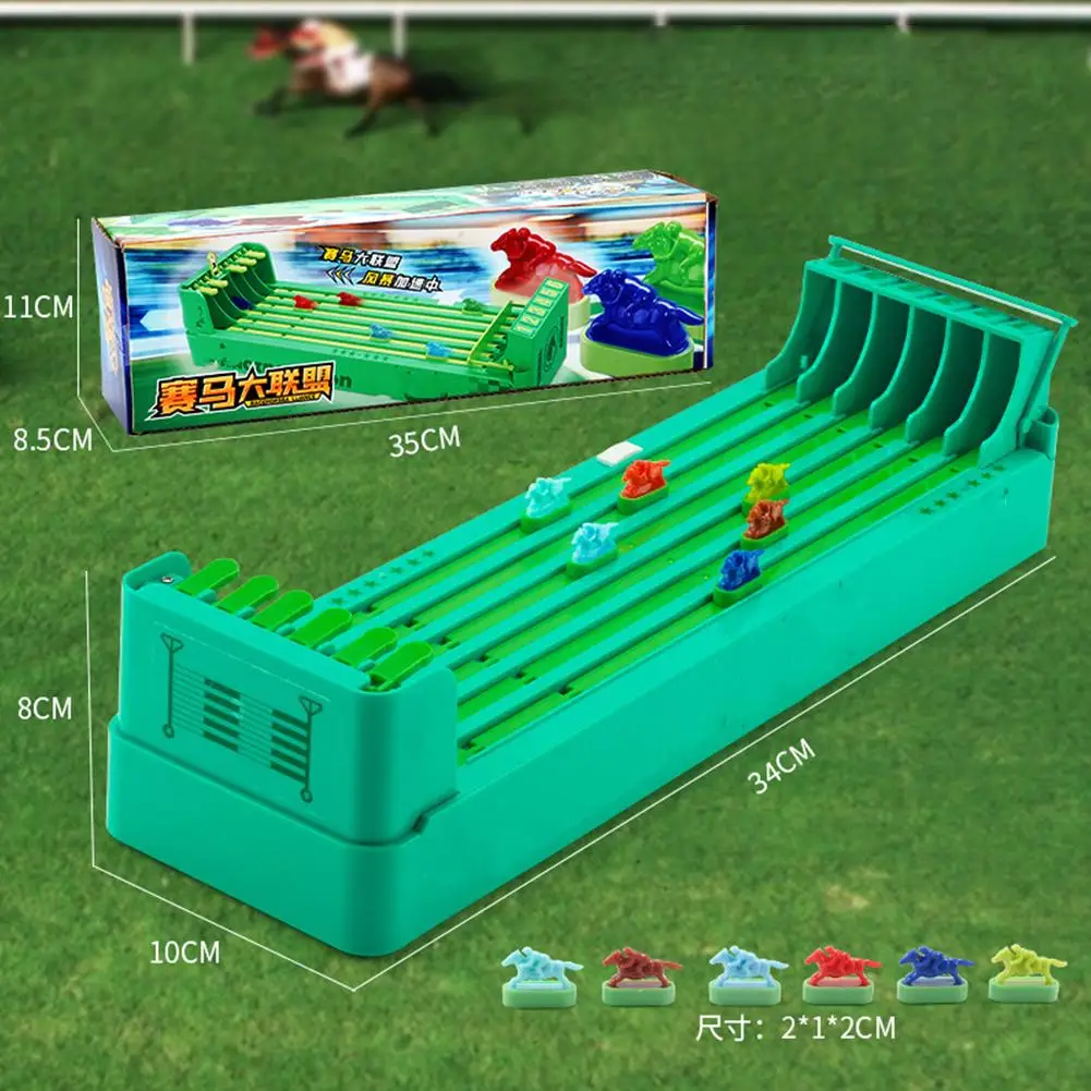 Horse Race Board Game Electronic Desktop Game Battery Powered Horse Racing Machine Set Interactive Family Party Toy 3