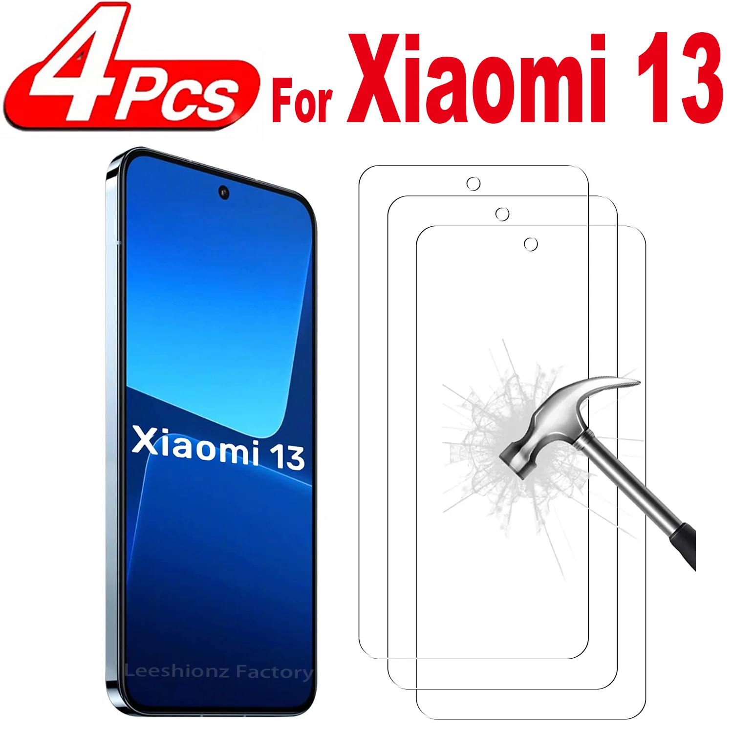 2/4Pcs Screen Protector Glass For Xiaomi 13 Tempered Glass Film