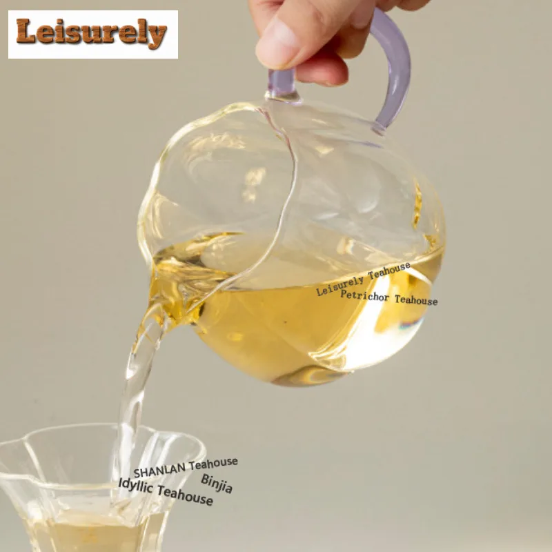 300ml Gua Ling Glass Tea Pitcher Pour Tea Cha Hai Dispenser Justice Cup Flower Tea Fair Mug Tea Services Collection Accessories