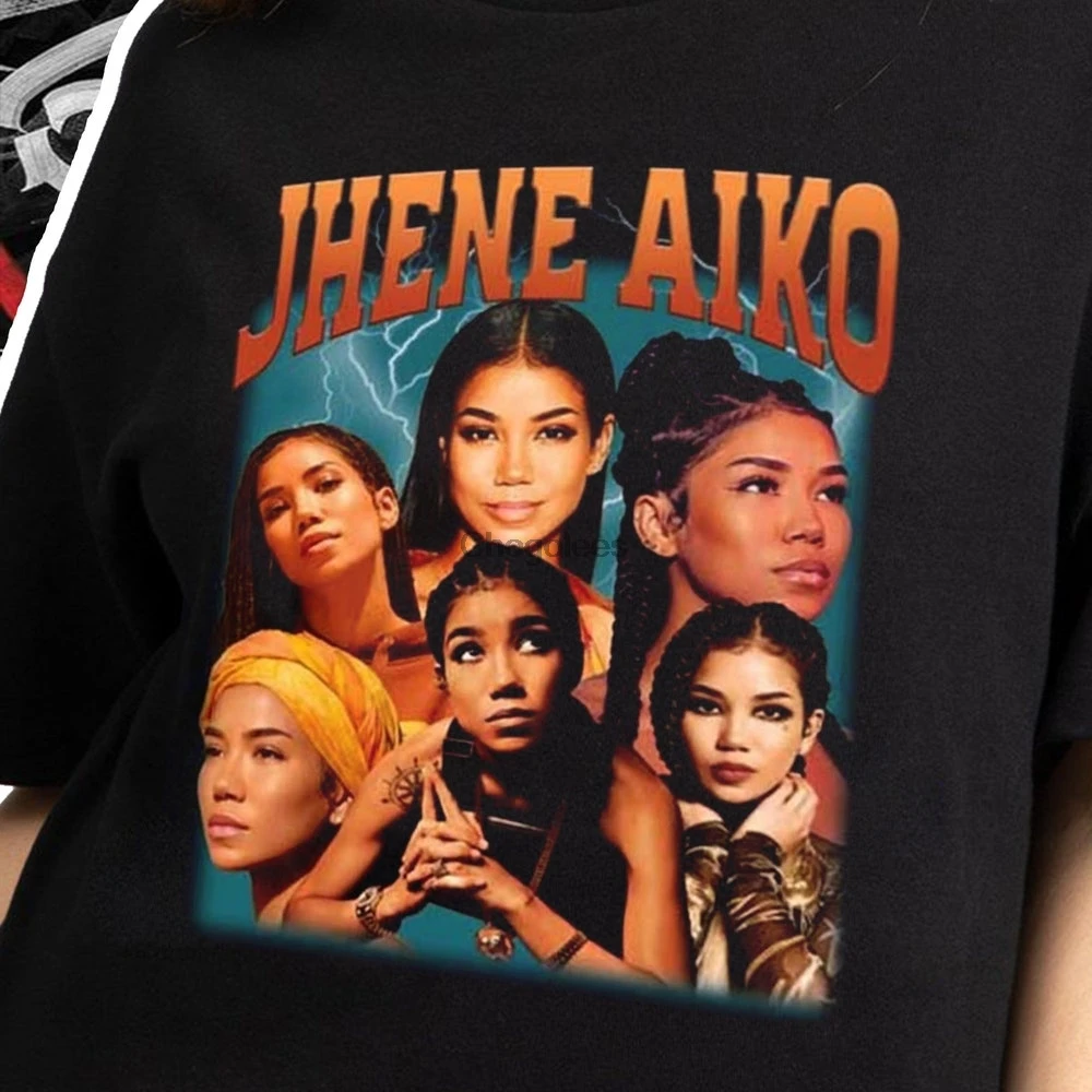 Рубашка Jhene Aiko винтажная рубашка 90-х в стиле рэпера ретро королева Rnb BBeeClothing |