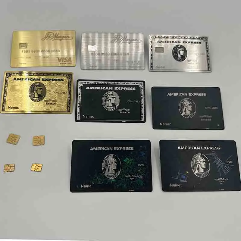 

4428 Laser Engravable Amex Black Metal Credit Card Amex Membership Debit Metal Cards