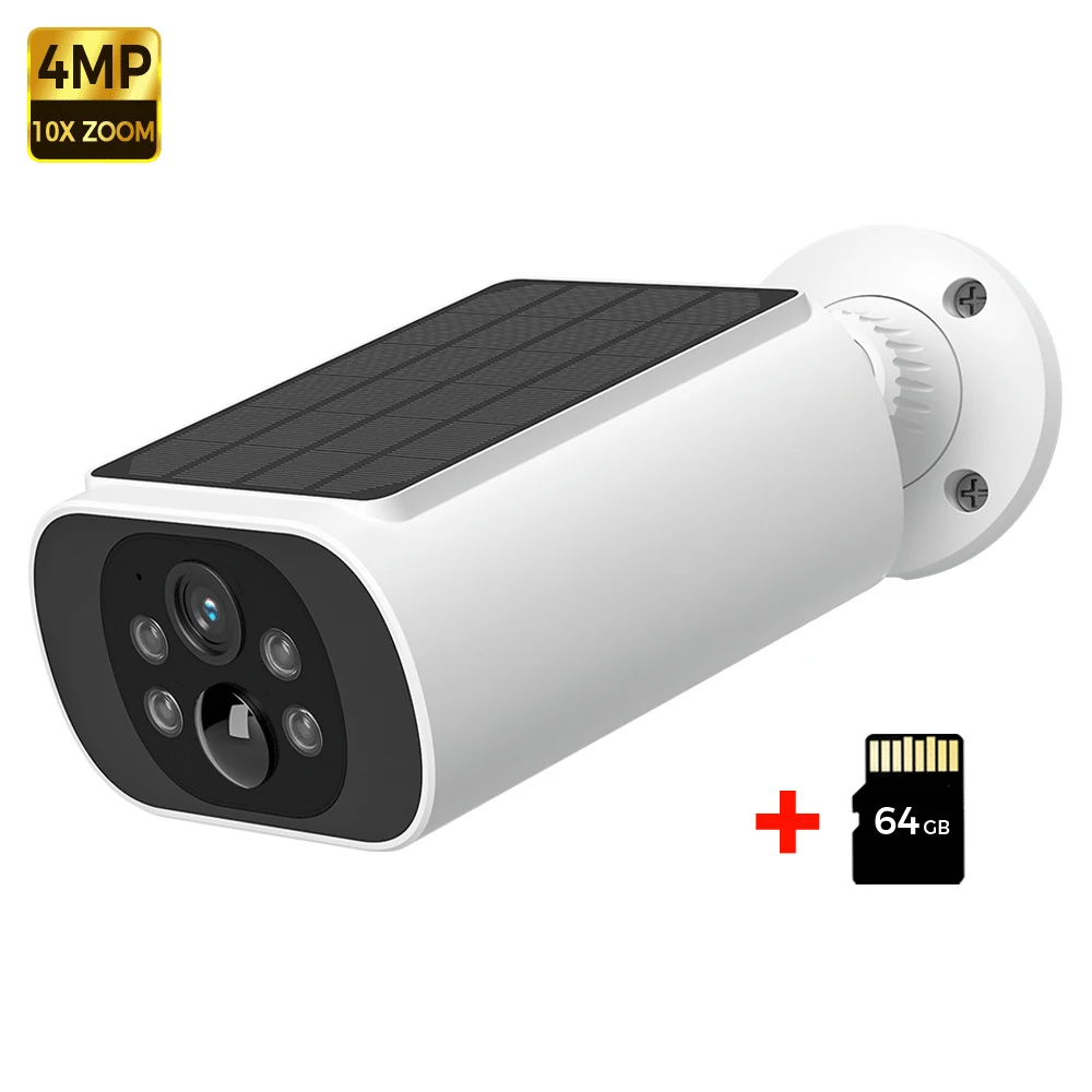 ELECCTV Telecamera Di Sicurezza Wireless Solare 2K - Esterna Con Rilevamento AI, Visione Notturna A Colori, Batteria 5200mAh, IP65
