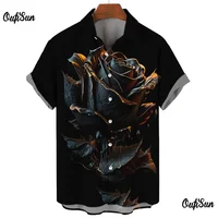 Men's short-sleeved shirt, monochrome T-shirt, simple pink design, everyday casual, oversized top, S-5XL, summer 1