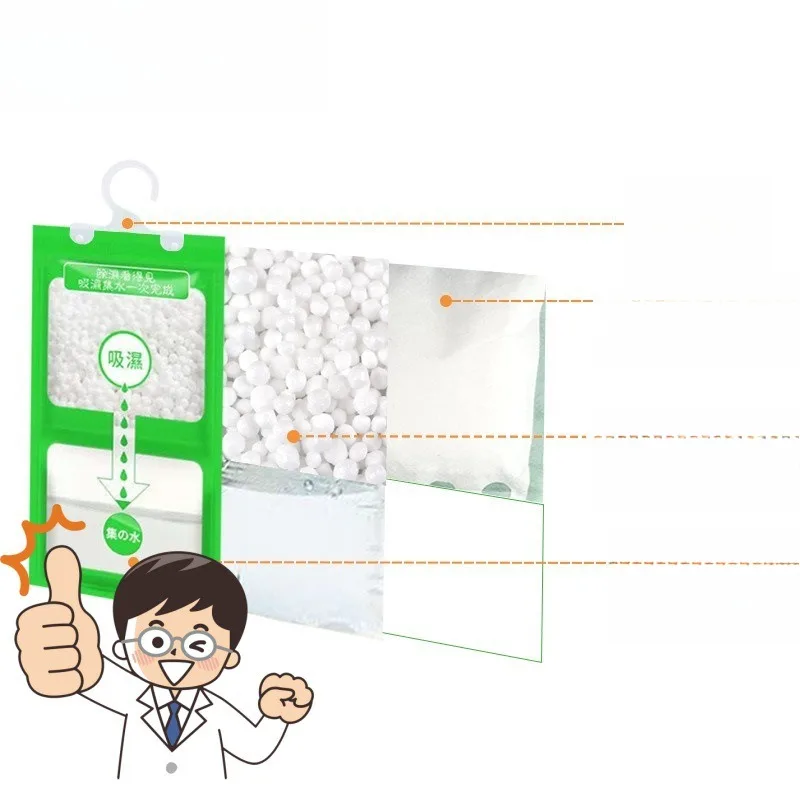 Transparent Hanging Dehumidifier Bag, Anti-Moisture & Anti-Mold for Wardrobe, Home Storage, Visible Moisture Absorber