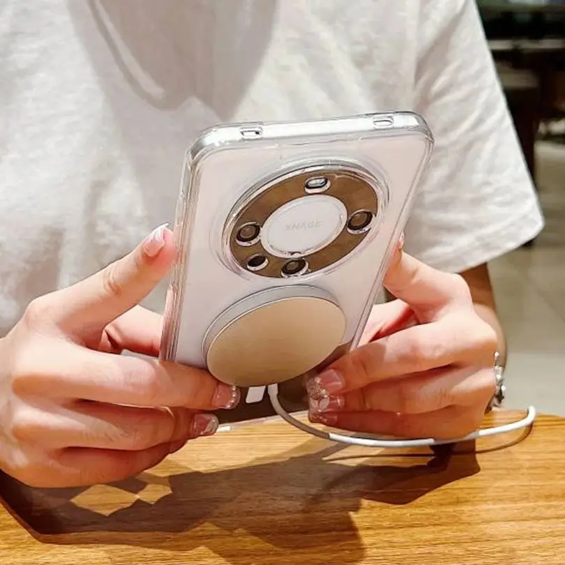 Crystal Clear Magnet-Compatible Acrylic Case with Wireless Charging Support