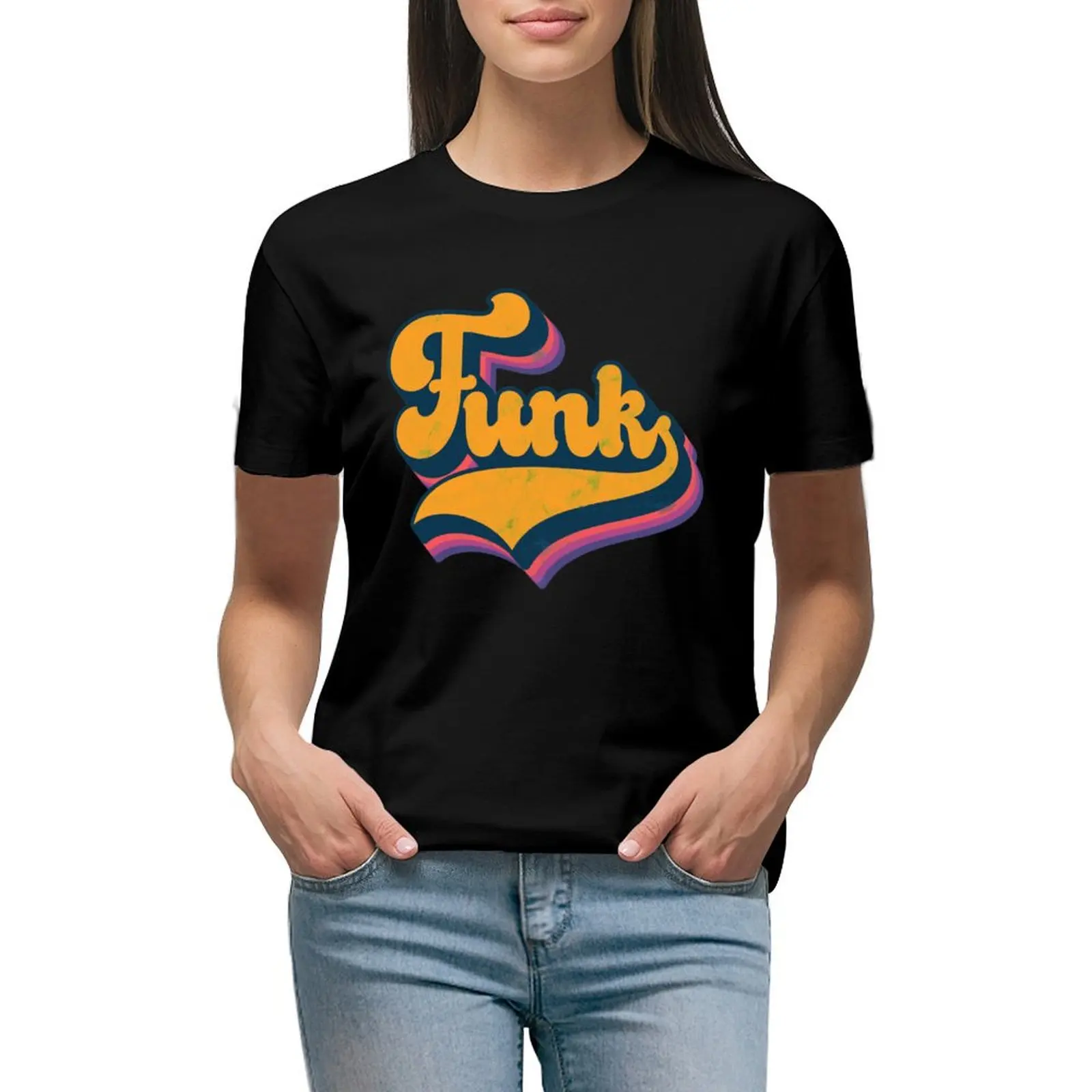 

FUNK for Funk Music Fans T-shirt animal print shirt for girls tops summer clothes Woman clothes