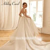 Ashley Carol Satin Wedding Dresses For Woman 2024 Square Collar With Long Sleeve Jacket A-Line Bridal Gown Vestidos De Novia 2