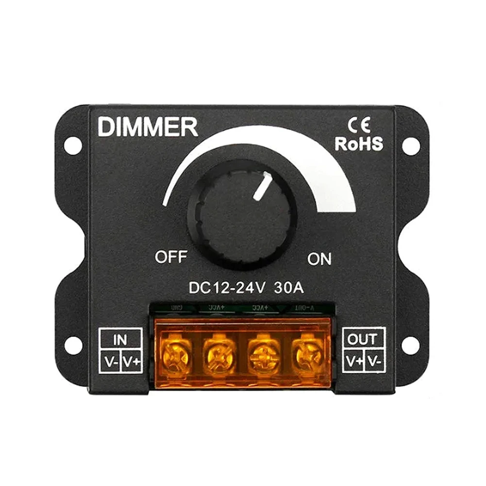 LED 조광기 스위치 PWM 디지털 무단 조광 LED 밝기 조절기, 램프 스트립용 단색 램프, DC 12V-24V