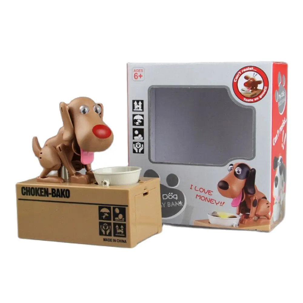 Automated Dog Steal Coin Bank Bank Money Saving Box Gift Cute Electronic Piggy Banks Cartoon Robotic Dog Steal Coin Kid Toy