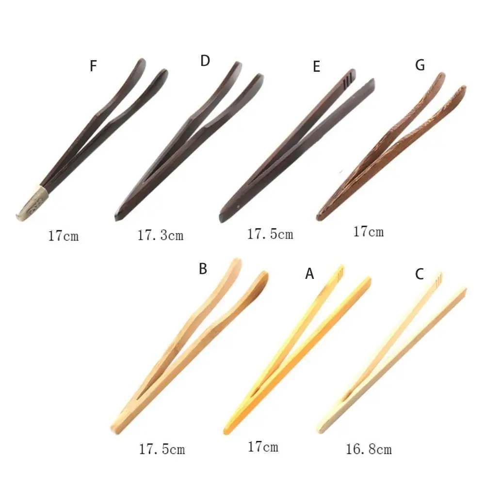 Multifunctional Wood Non-slip Anti-scalding Bamboo Reusable Bread Tongs Tea Clip Salad Tongs Food Clip wooden food tongs bamboo tongs