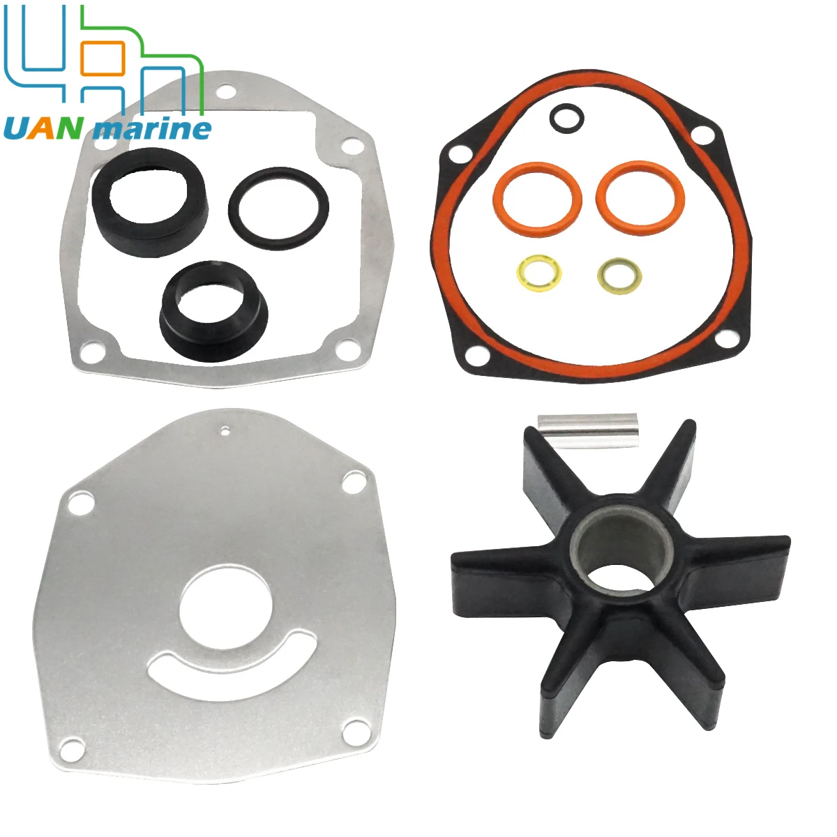 MARKGOO Kit De Réparation De Turbine De Pompe à Eau 89981Q1 De Rechange Pour Moteur Hors-bord Mercury Et Mariner 4 4,5 6 7,5 9,8 HP Pièces De Moteur De Bateau 1975-1986 Diamètre