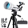 ALLFOCUS Astronomical Telescope with Phone Adapter Carry Bag High Power Telescop,Camping Tools,View Universe Moon Stars 1