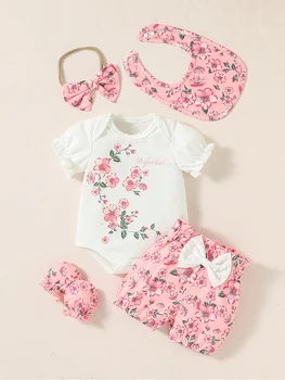 Baby Girl 4-Piece Summer Floral Set 1