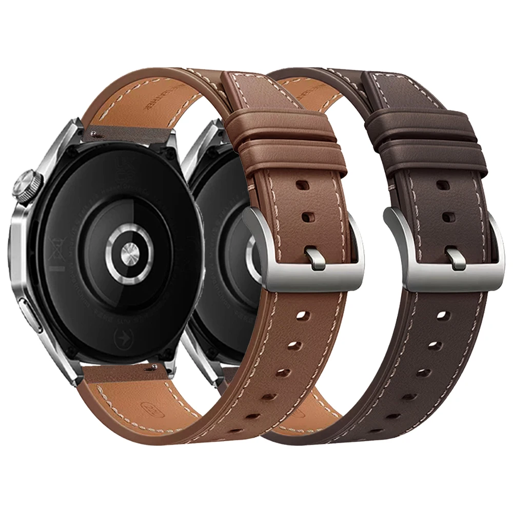Premium Leather Sports Watchband Bracelet, 20mm/22mm Width