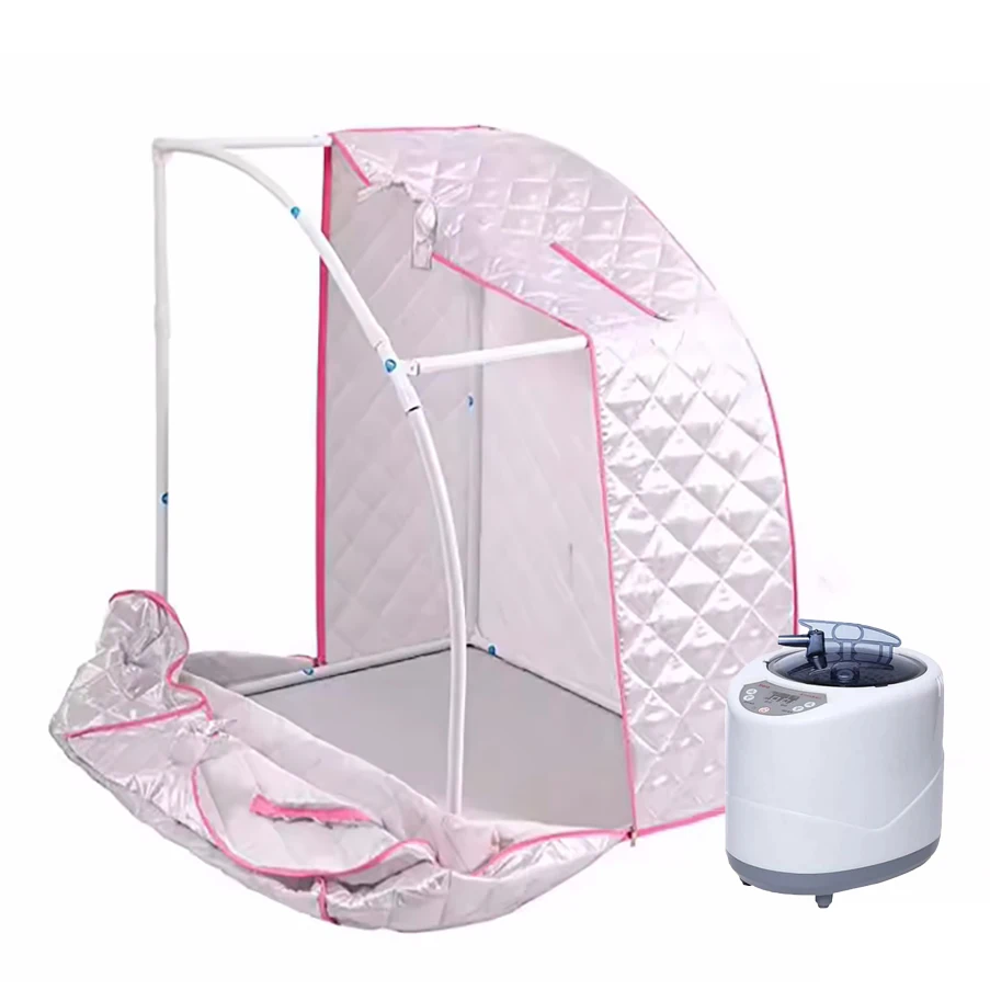 Single Personal Steam Sauna Spa Portable Folding Steam Sauna with 1000W&2.6L Steam Generator Person Sauna Tent for Relaxation 5