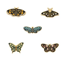 

Moth Butterfly Enamel Pin Beautiful Insect Animal Badges Backpacks Hat Clothes Buttons Lapel Pins Jewelry Accessories Gifts
