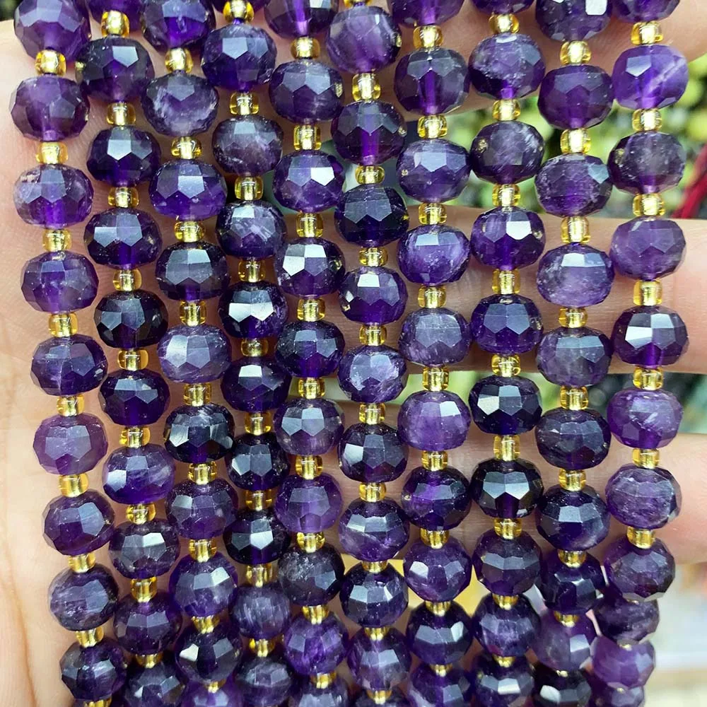 Natürliche Amazonit-Abacus-Perlen, 6 x 8 mm, poliertes Tigerauge, Abstandshalter, Perlen für DIY-Herstellung von Schmuck, Zubehör, Armband, Halskette – Detail 36