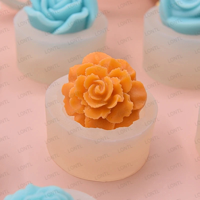 Description Picture 4 of itemNew 3D Flowers Silicone Mold DIY Rose Flower Candle Making Kit Handmade Soap Plaster Chocolate Ice Cake Decorating Baking Tools