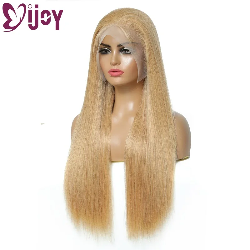 13x4 Lace Frontal Human Hair Wigs Honey Blonde Brazilian Straight Lace Closure Wig Remy Hair Lace Wigs For Women IJOY