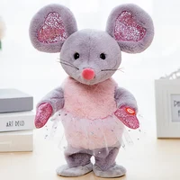 Robot Music Mouse Toys Dance Talk Electronic Plush Mouse Sound Control Interactive Mice Sing Song Animal For Kids Birthday Gift 2