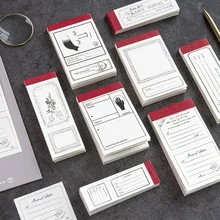 

50Sheets Notepad Retro Simplicity Tearable Memo Pad Message Note Paper Vintage School Supplies Stationery Deco Paper