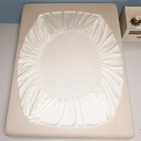 Drap-housse en soie de mûrier, housse de matelas soyeuse, drap de lit Queen King Size, housse de lit haut de gamme, drap de lit en soie, taille personnalisée 2