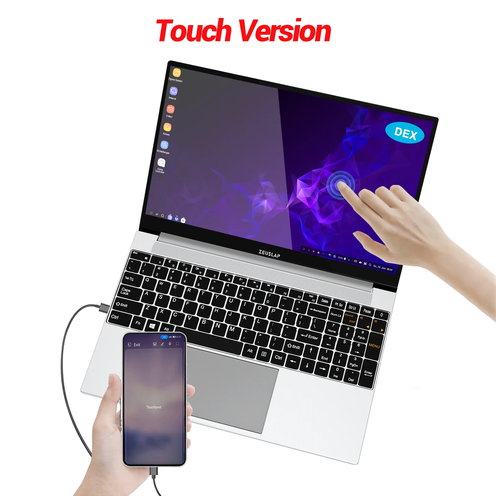 15.6 インチフル HD ポータブルモニター内蔵キーボードとマウス