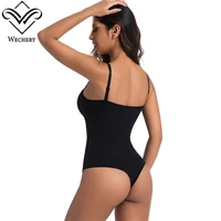 Wechery Body sculptant pour femme avec effet amincissant et réducteur de ventre, lingerie gainante push-up style string tout-en-un 3